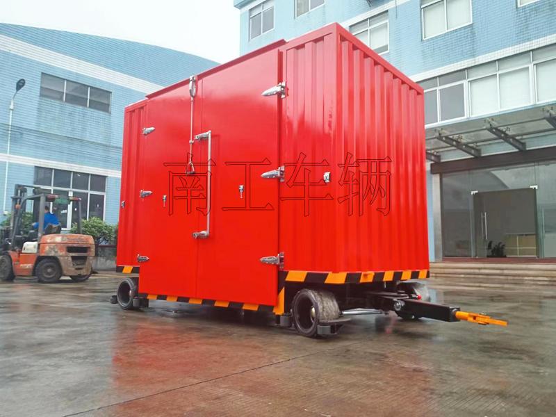3吨双牵引箱式金年会（中国） 无动力叉车牵引工具拖车